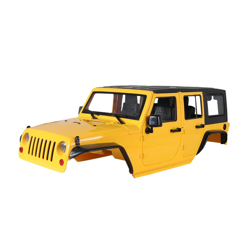 Hard Plastic Car Shell 313mm Wheelbase Jeep Wrangler Rubicon Body Kit for 1/10 RC Crawler Axial SCX10 90046 90047 RGT EX86100 