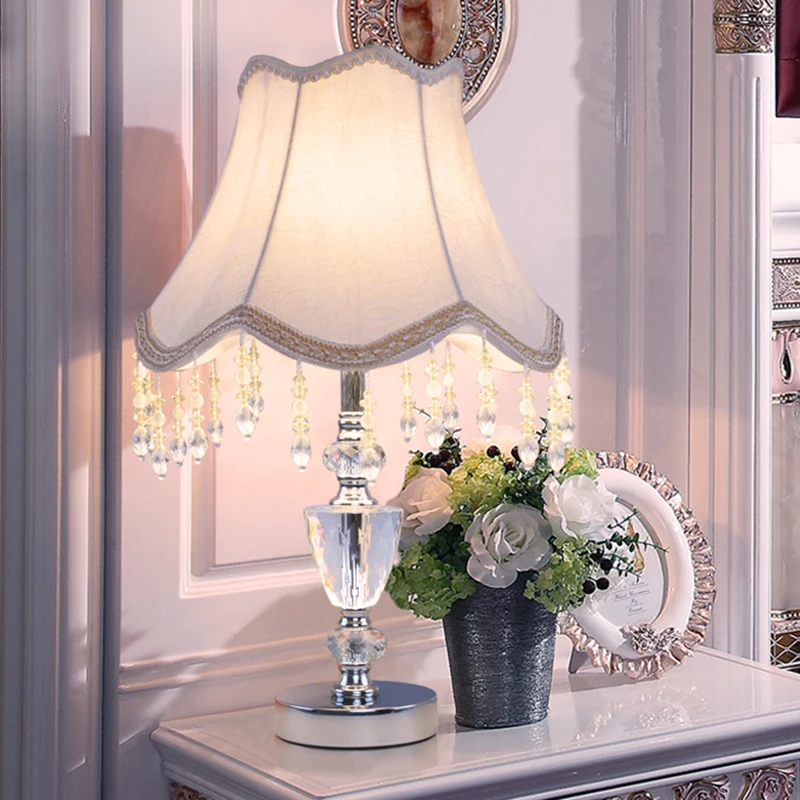 

Crystal Table Lamp for Bedroom Living room Wedding decor Crystal With Lamp Shade table lamp WJ121025