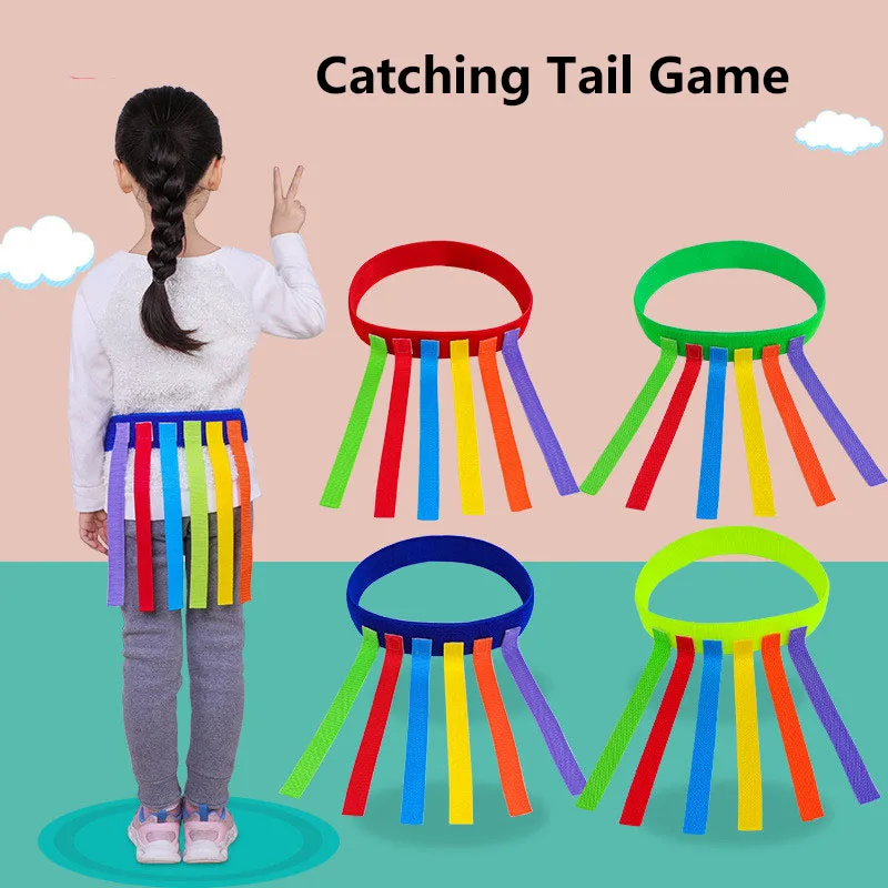 Kids Outdoor Funny Game Catching Tail Training Equipment Toys For Kindergarten Adult Teamwork Sport Educational Toy For Children