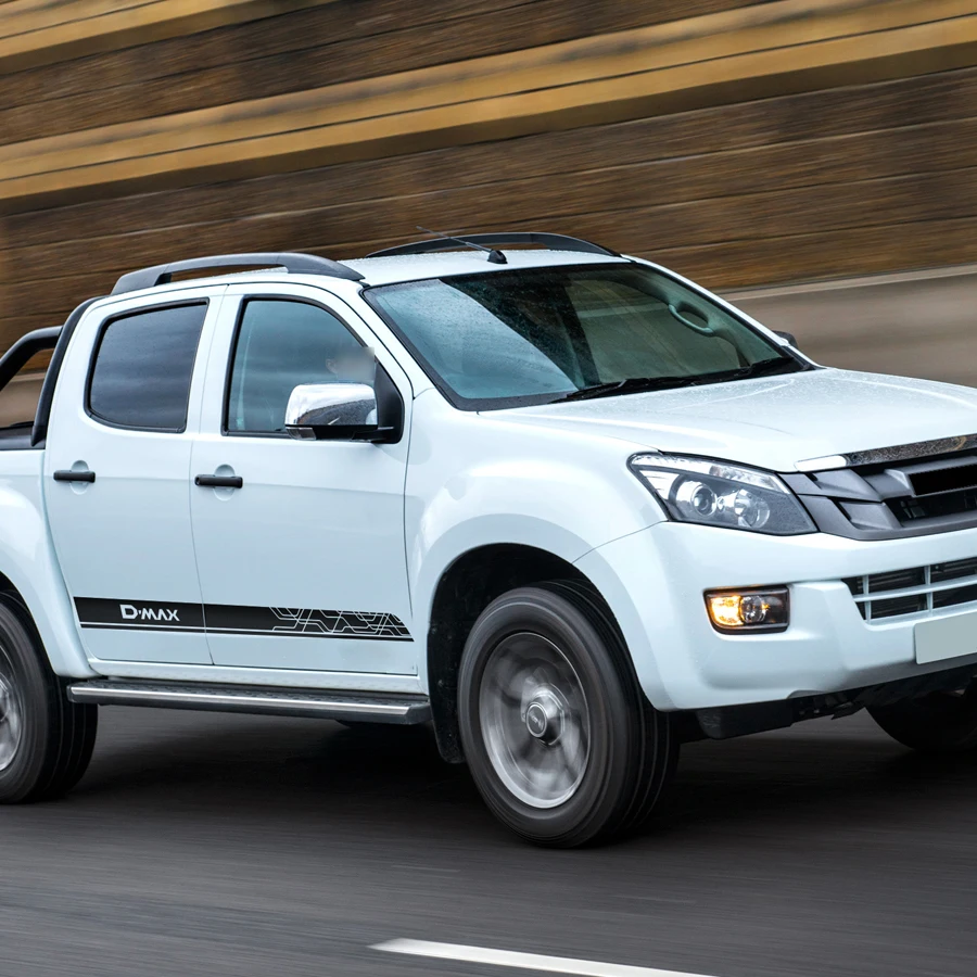 2 шт. боковой двери d-max полоса графическая виниловая Автомобильная наклейка для isuzu d-max 2012 CABINE CREW 4X4 XRUNER