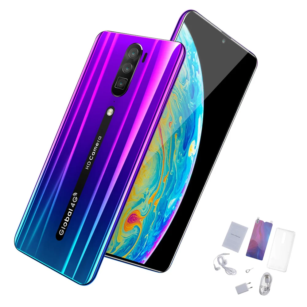 EU Blue 4G мобильный телефон 4 Гб+ 64 ГБ смартфон Android OS 9,1 для унисекс 6,3 дюймов лица разблокирован - Цвет: EU Blue