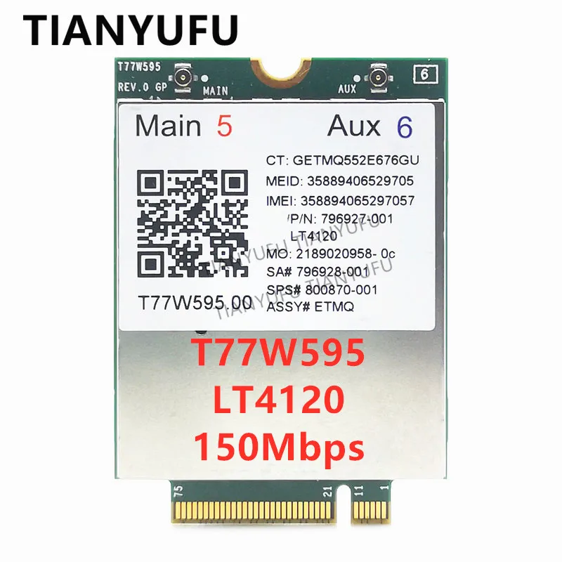 Lt4120 X5 LTE T77W595 796928-001 4G WWAN M.2 150 Мбит/с модем для HP Elite X2 840 850 G3 640 650 645 G2 зеленый |