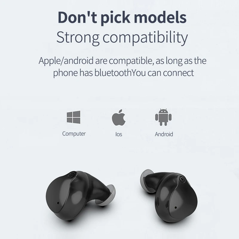TWS Stereo Wireless Headphone Smart Touch Mini Headset Noise Canceling Bluetooth Earphone 5.0 Slide Design Waterproof Earbuds