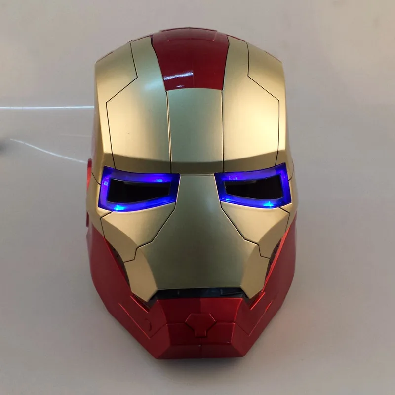 1 шт. высококачественный светодиодный IRONMAN Fer Homme Casque маска для лица Ouverte Casque ABS для косплея Железного Человека Маски-шлемы