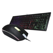 Профессиональная игровая клавиатура и мышь Набор Радужная Подсветка Usb эргономичная мышь для ПК ноутбука геймерская игровая мышь и клавиатура Комплект