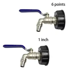 IBC шаровой смеситель для крана бак 3/4 "1" пищевой дренажный адаптер S60x6 1000 л бак для дождевой воды контейнер латунный шланг кран клапан 94 шт
