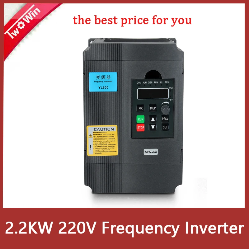 

2.2KW 220V VDF Inverter Single Phase input 220V 3 Phase Output Frequency Converter Adjustable Speed Drive For CNC Motor