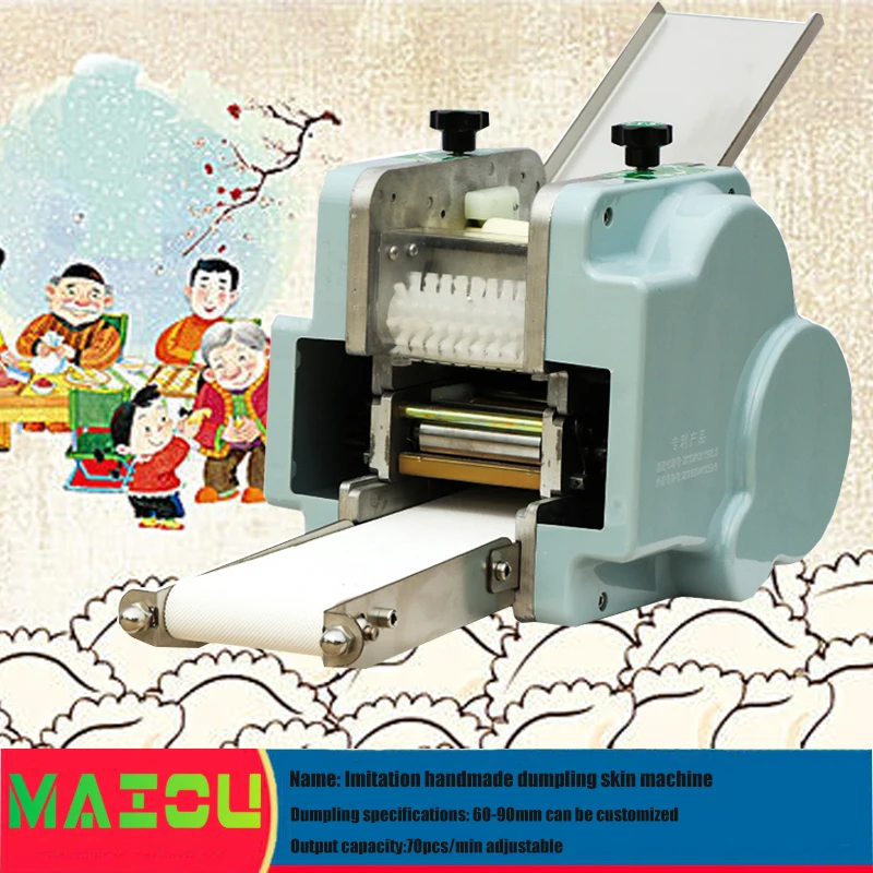 

2021 Best Factory Price Tabletop Automatic Pizza Wonton Dough Skin Making Machine Dumpling Gyoza Wrapper Machine Dumpling Skin M