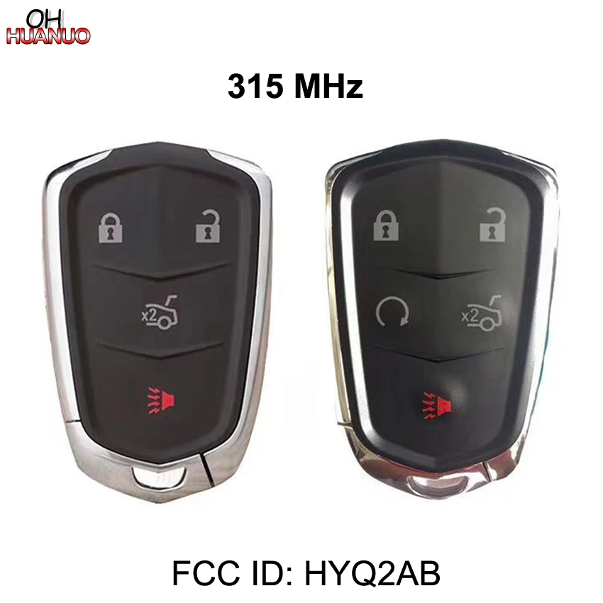 4+1/5 Button Smart Remote Key Fob 3+1 / 4 Button for Cadillac CTS ATS XTS Escalade ESV 315MHz FCC ID: HYQ2AB