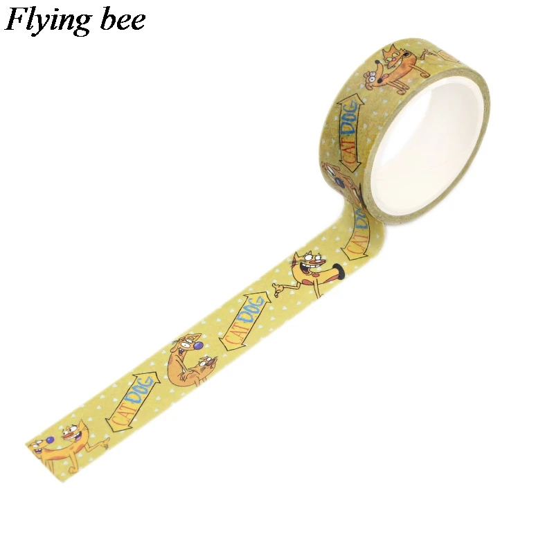Flyingbee 6 шт./компл. мультфильм аниме Захватчик Зим клейкая лента Футурама Catdog Бумага лента Washi Angry бобра ленты лента Набор DIY подарки X0643