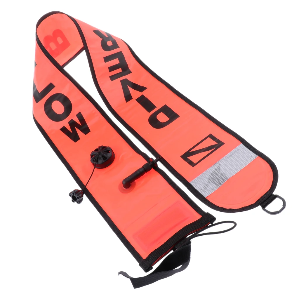 Diver Signal Marker Inflatable Tube with Plastic Clip for Diving Snorkeling Underwater Safety Signal Buoy Float for Water Sports