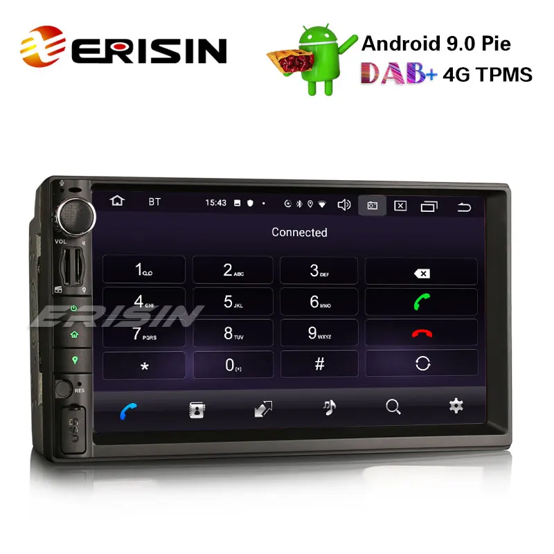 Erisin ES2649U " 2 Din Android 9,0 автомобильный стерео gps WiFi DAB+ DVR DVB-T2-IN BT OBDII СБ Navi