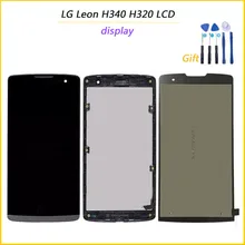 Протестированный дисплей для LG Leon H340 h320 h324 H340N H326 дисплей сенсорный экран с рамкой дигитайзер сборка запасные части