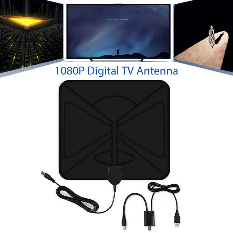 Новая ТВ антенна Freeview с усилителем сигнала 1680 милей внутренняя HDTV антенна 4K HD разрешение