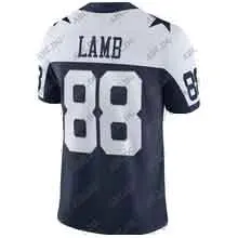 Custom Embroidery For CeeDee Lamb Leighton Vander Esch Men Women Kid Youth Colors White Navy Blue American Football Jersey