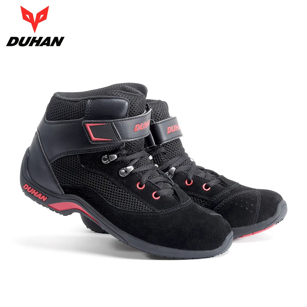 

DUHAN Motorcycle Riding Shoe Men's Four Seasons Off-road Locomotive Boots Race Car Short Boots Summer Breathable Traveling by Mo