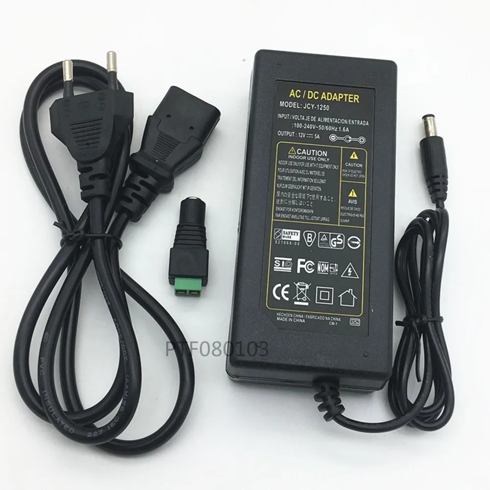 12V адаптер DC12V Универсальный адаптер 5A AC 110V 220V 240 V, для DC 12V 5A светодиодный светильник с питанием