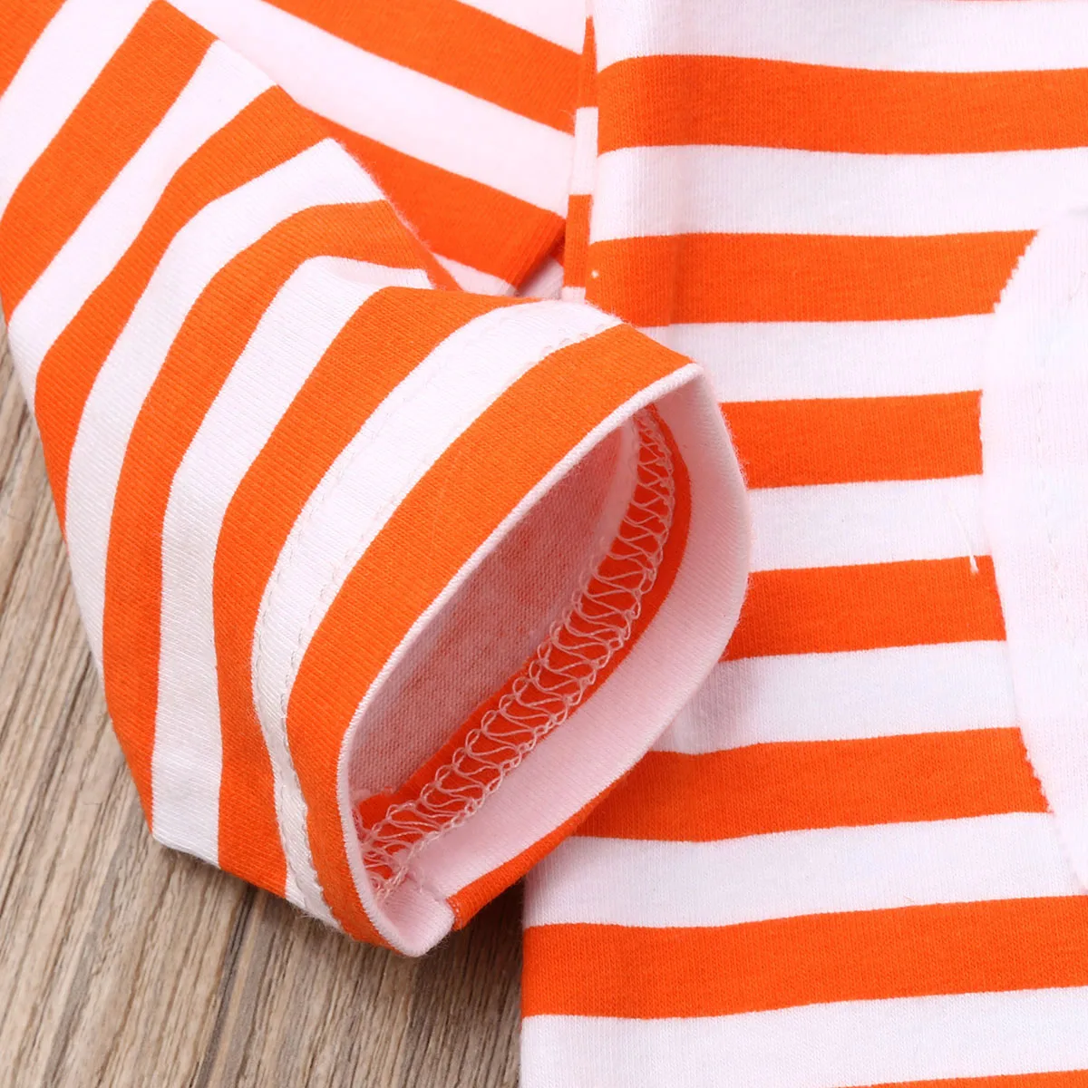 Cute Infant Newborn Baby Boy Girls Halloween Costumes Party Clothes Pumpkin Print Striped Long Sleeve Romper Overall Outfits
