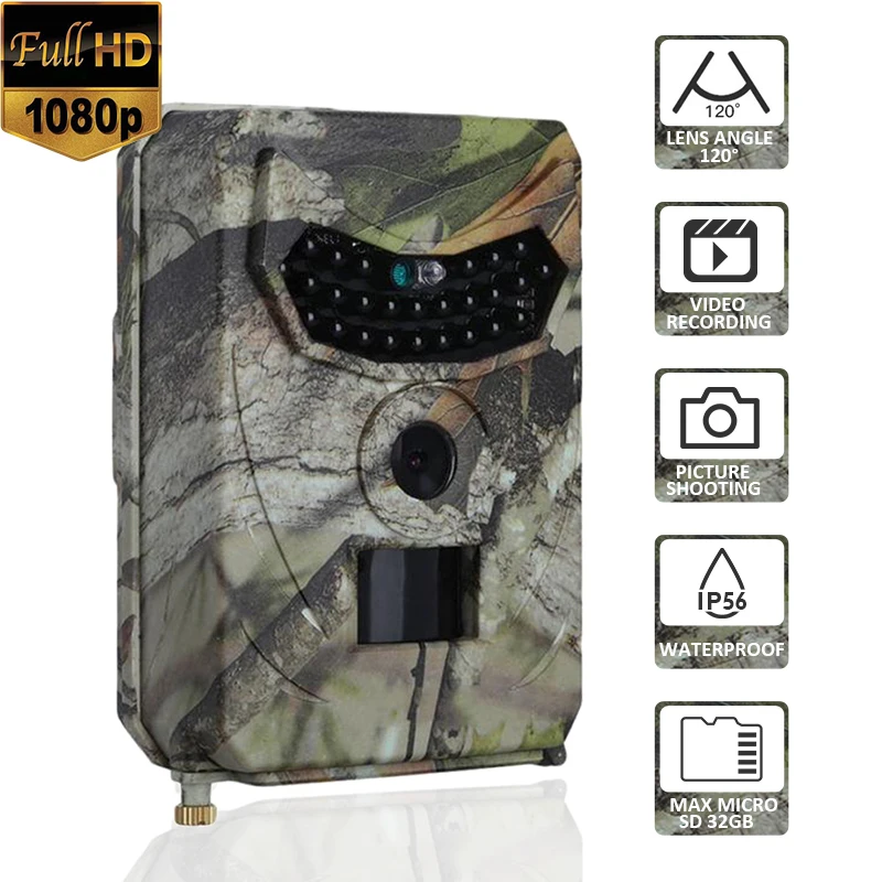 12MP 1080P Hunting Camera 120 Degree PIR 110 Infrared Wild Trail Camera Animal Observation Recorder animal cam Night Vision