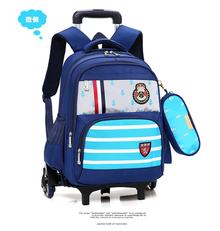 Grils Children Trolley school Backpack School Bags Removable Wheeled Bags Nylon Orthopedic Backpacks for teenagers boys Mochila
