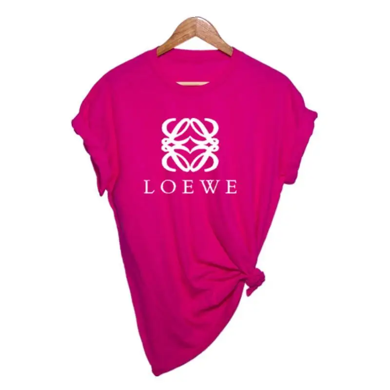 Новинка, Harajuku, LOEWE, брендовые, с принтом, женские футболки, повседневные, летние, короткий рукав, женская футболка, женская одежда