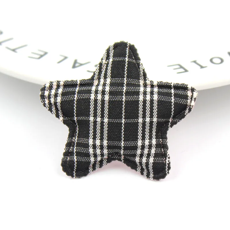 30 шт. 4 см Gingham в форме звезды мягкие аппликации для детских поделок DIY BB зажим для волос шляпа Декор Орнамент Аксессуары