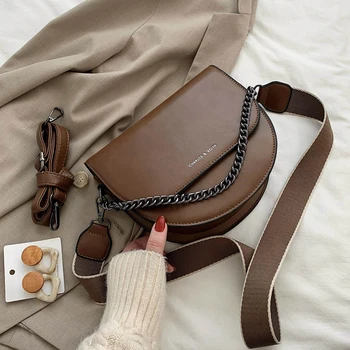 

2020 NEW Original Design Fashion Vintage Chain Crossbody Bag & Fashion Saddle Bag Width 22cm Height 19cm Thickness 7cm