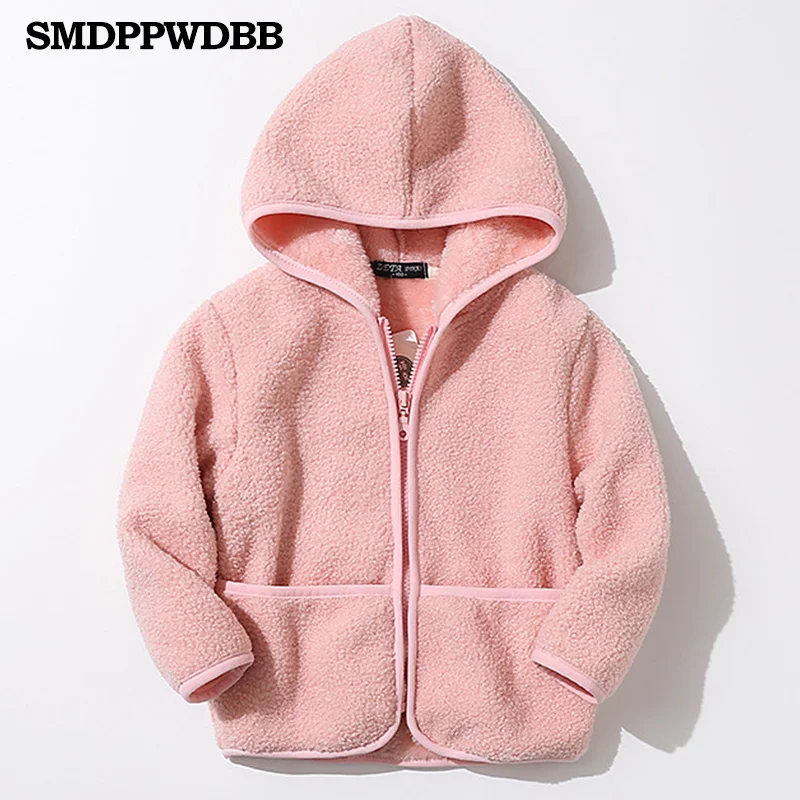 Spring Fall Winter for Children Kids Boy Girls Cute Soft Polar Fleece Jacket Coat Outerwear Cardigan Clothes Sweatshirt