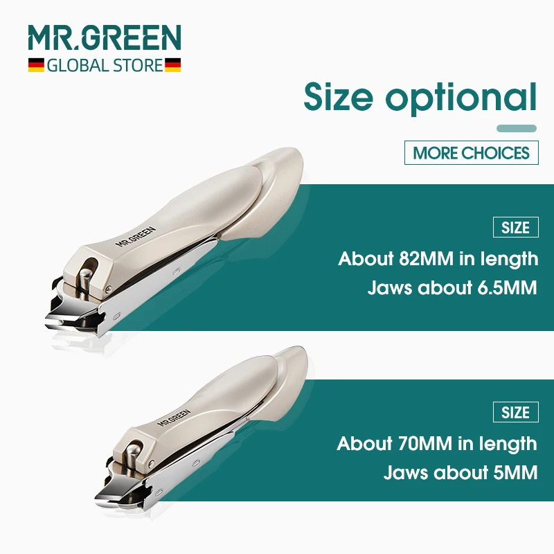 MR.GREEN Slanted Edge Nail Cutting Clippers Cuticle Nippers Tool Stainless Steel Dead Skin Oblique Tip Trimmer Manicure scissors