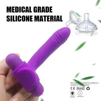 Finger Sleeve Vibrator Female Masturbator G Spot Massage Clit Stimulate Sex Toys For Women Lesbian