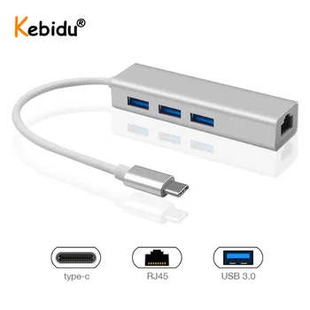 

Type-C HUB Gigabit Ethernet Adapter 1000Mbps Type C To USB 3.0 Rj45 Lan 5Gbps For Macbook Notebook Laptop USB3.1 Network Card