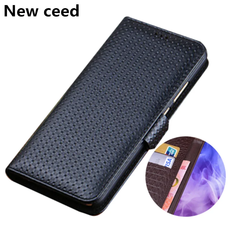  Genuine leather magnetic side buckle case card holder Wallet cover for Asus Zenfone 5Z ZS620KL/Zenf