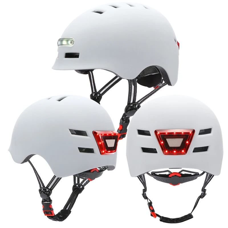Cycling Bicycle Helmet Bikes Helmets Integrally-mold LED Lighting Reflective Safety Protective Bikes Helmets Casco Ciclismo Cap