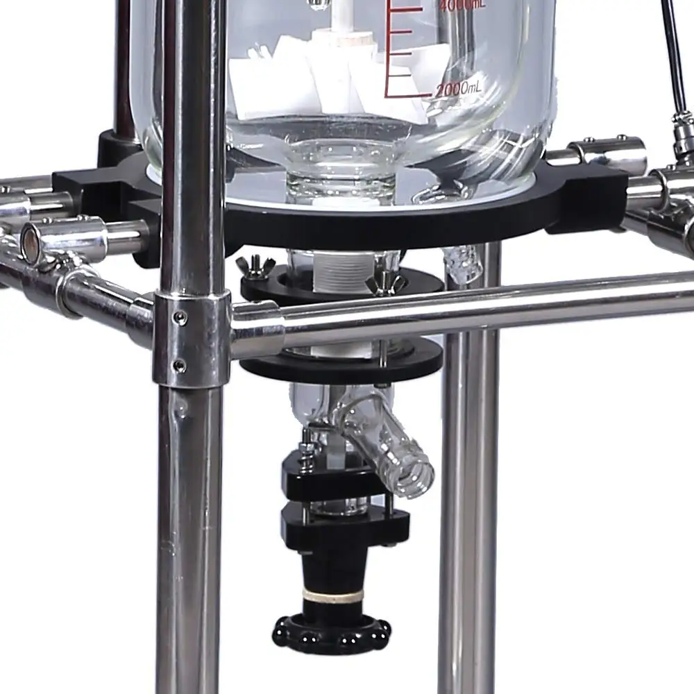 Laboratory equipment 110v / 220v double-layer cylindrical glass jacketed reactor chemical reaction device