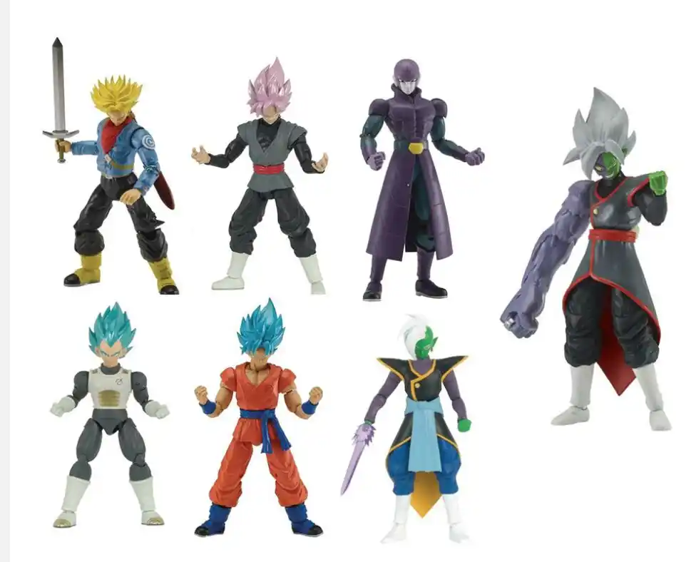 7PCS/Set Dragon Stars Action Figure Hitto trunks Vegeta Goku Black SSJ Rose DBZ Figurine Toys