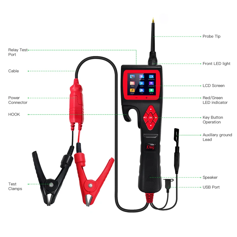 TopDiag P200 9-30V SMART HOOK Powerful Probe Intelligent Circuit Analyzer P200 Quickly Electronic Circuit Testing Tool