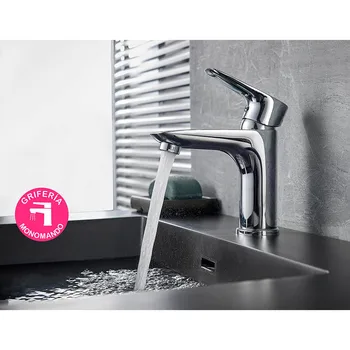 

Kibath SIO series sink single lever faucet, high quality brass, Chrome with Shine
