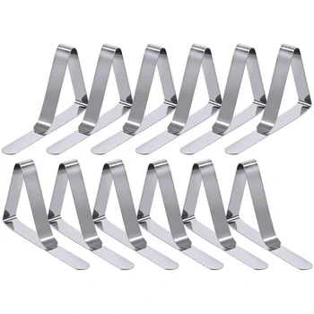 

Tablecloth Clips 48 Picnic Table Clips Flexible Stainless Steel Tablecloth Cover Clip Tablecloth Holder Suitable for Picnic Tent