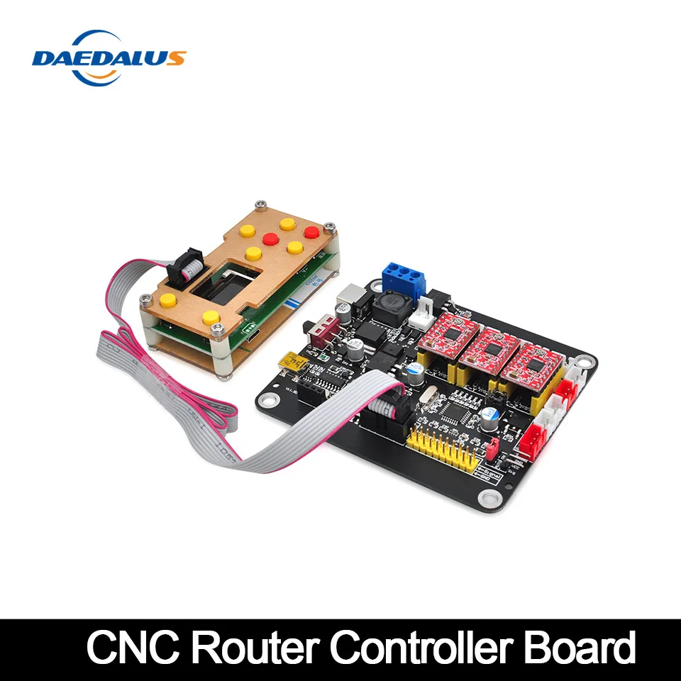  Enrutador CNC 3018/2418/1610 controlador CNC de 3 ejes Control GRBL tablero controlador USB doble t