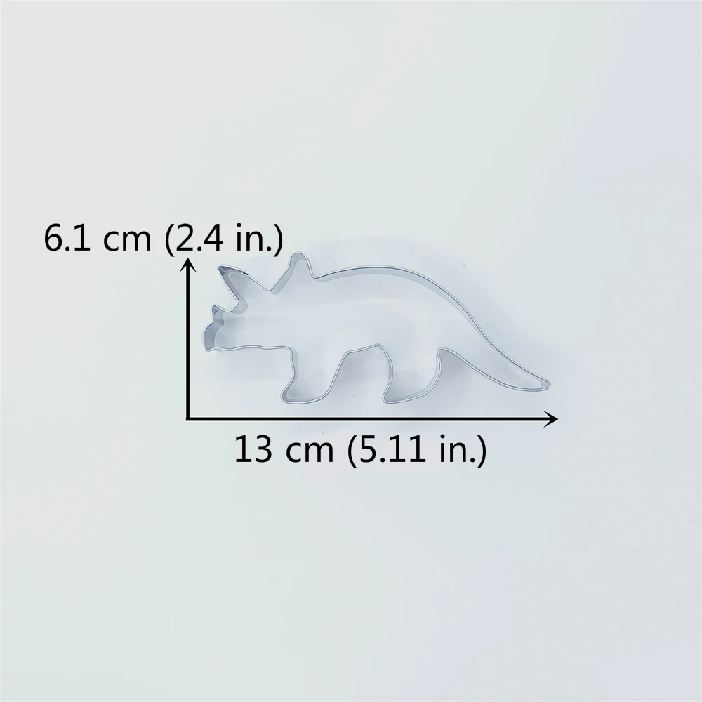 Резак для печенья KENIAO Triceratops-13x6,1 см-печенье динозавра и форма для вырезания-нержавеющая сталь