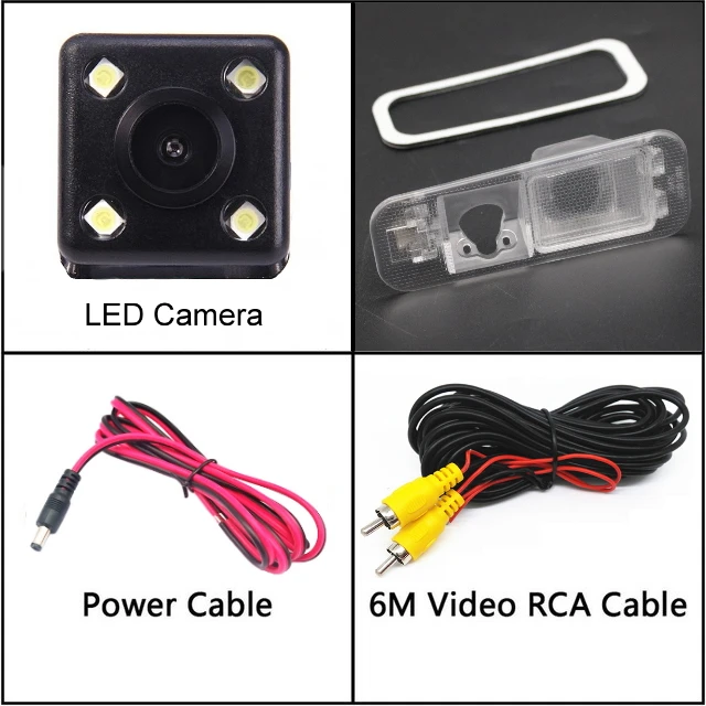 4 LED Для KIA камера заднего вида Рио K2 K 2 2011- заднего вида парковочная HD ПЗС, заднего хода заднего вида Камера Ночное видение - Название цвета: 4 LED