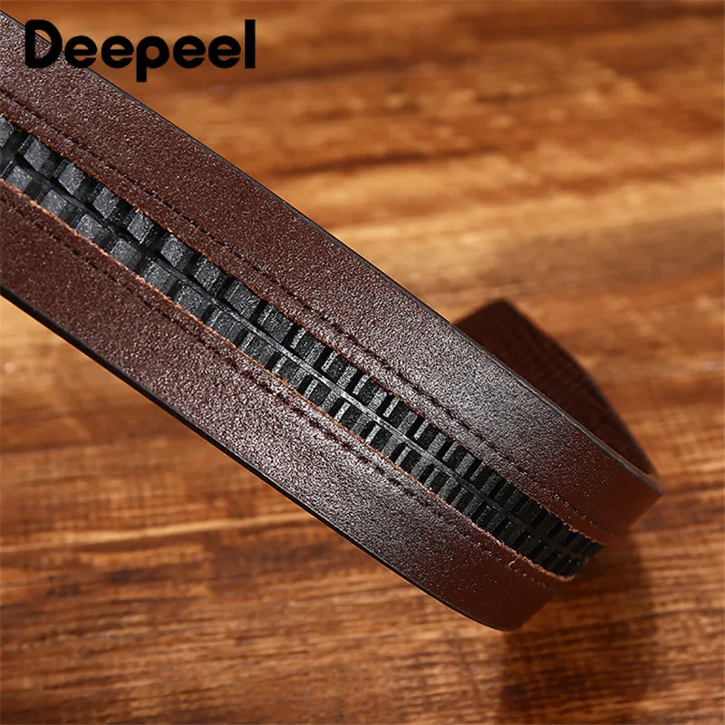 Deepeel, 1 шт., 3,6 см* 110-130 см, двухслойный кожаный ремень из воловьей кожи, без пряжки, ремни на голову для мужчин, деловые автоматические ремни с пряжкой YB271