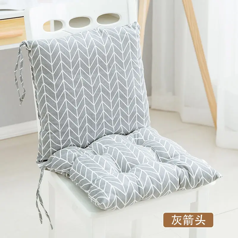 gray stars Conjoined Chair Cushion Back Cushion Office Chair Cushion Dining Chair Pad Zipper Splicing Conjoined Seat Pad Home Decor Pad - Цвет: gray stars
