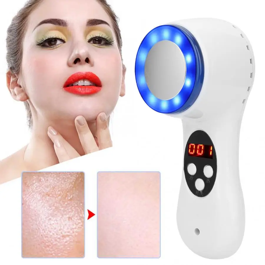 Hair Removal Machine Hot Cold Hammer Blue Light Skin Tighten Shrink Pores Machine US Plug 110-220V Face s