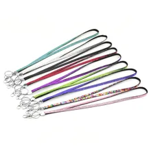 С украшением в виде кристаллов мерцающие Стразы Bling изготовленный по индивидуальному заказу и удостоверение личности мобильного телефона, ключа Держатель Кольцо