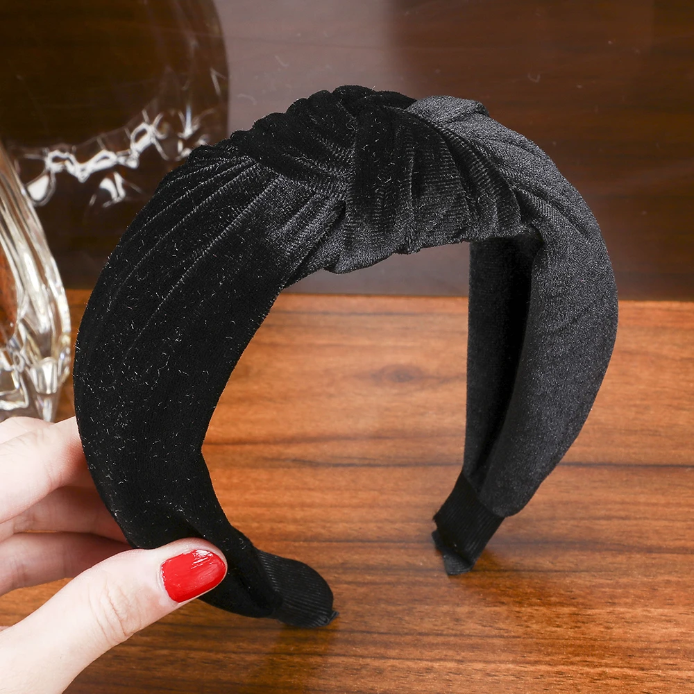 Velvet Black Levao цветок невесты Свадебный ободок аксессуары для волос сладкая Цветочная Корона лента для волос весенний венок-гирлянда ободок для волос - Цвет: Velvet Black