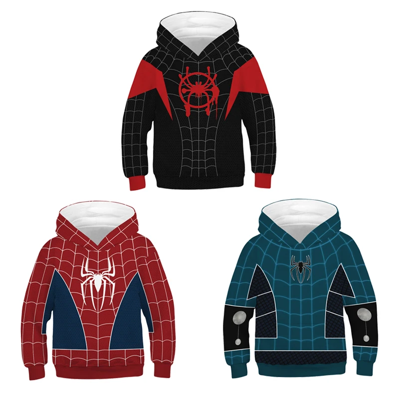 

6 Style The Avengers Boys Clothes Printing Spiderman Cosplay Boys Jacket Casual Hooded Kids Jacket 5-14 Years Old Kid Clothes