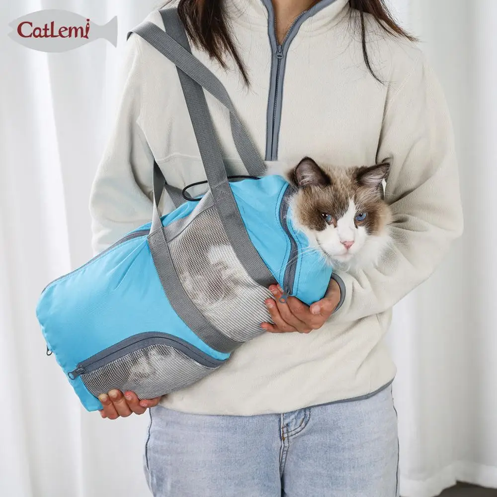 Cat Grooming Bag Mesh Restraint Bag Cats Nail Clipping Cleaning No Scratching for Claw Nail Trimming Pet Hospital Medical Check Cat Grooming Bag Mesh Restraint Bag Cats Nail Clipping Cleaning No Scratching for Claw Nail Trimming Pet Hospital Medical Check
