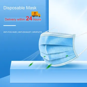 

3 Laye Mask dust protection Masks Disposable Face Masks Elastic EarLoop Disposable Dust Filter Safety Mask Anti-Dust Mouth Mask