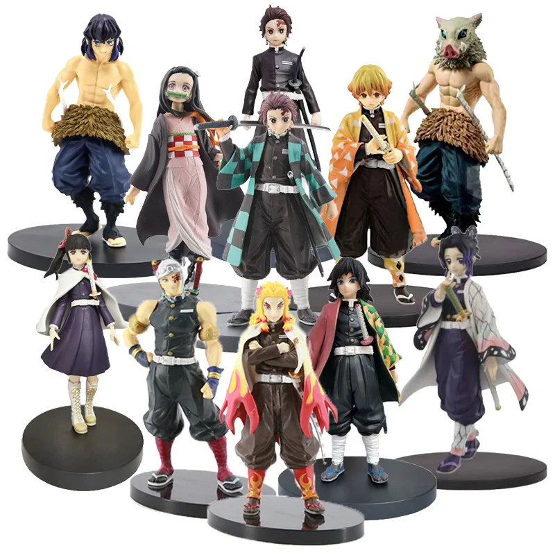 Аниме Demon Slayer Q Posket Kamado Tanjirou Agatsuma Zenitsu 14-18 см ПВХ фигурка игрушки настольное